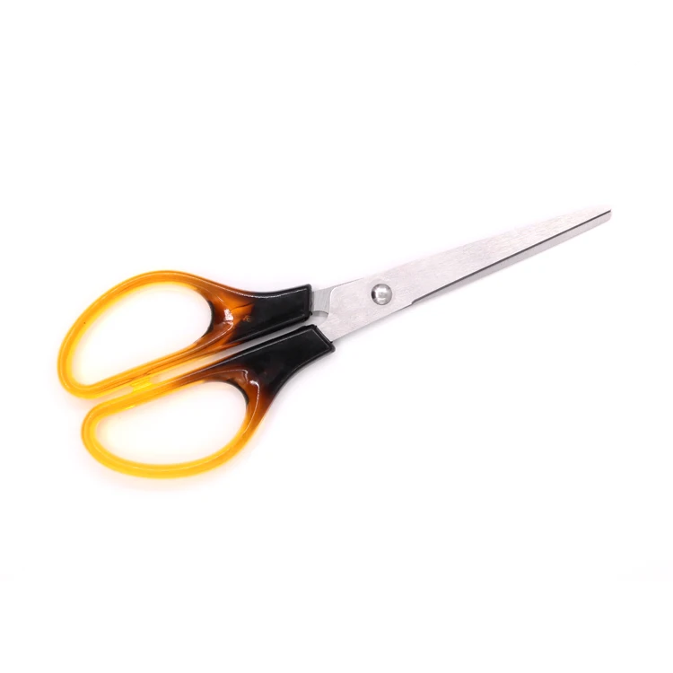 Professional Amber Handle Scissors Office Scissors Transparent Handle Household Scissors Sewing Shears