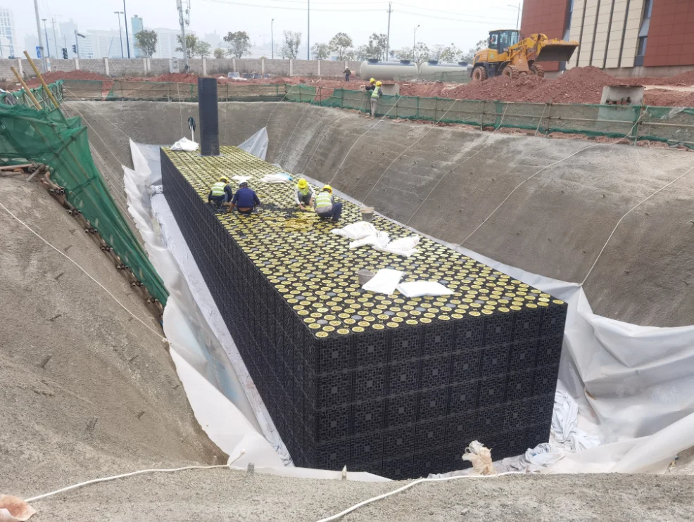 underground rain collection tank  manufacturer Rain Water modular block system pp Module rainwater recycling catchment