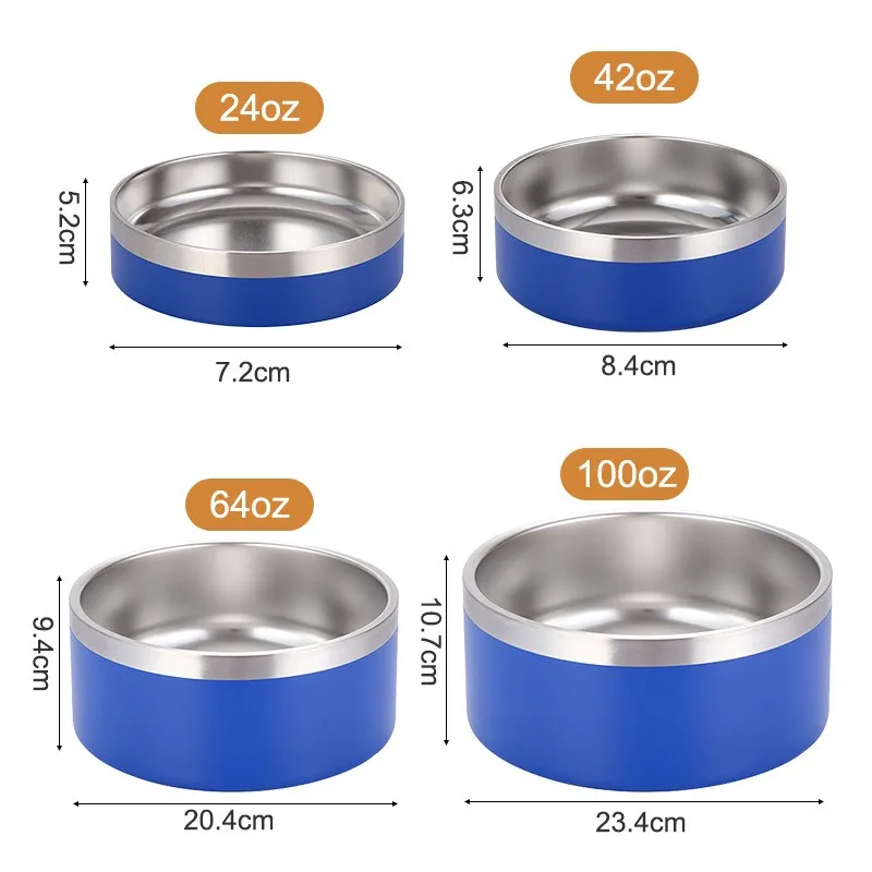 Small Medium Large Size Pet Raised Dog Bowl Stainless Steel Cat Puppy Food Feeder Dish Bowls Pets Empire
