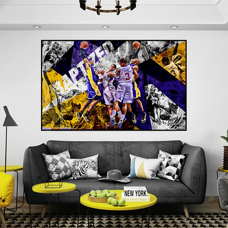 Famous Basketball Legends Canvas And Poster Print Wall Art Home Gym Decor Modern Art Motivational Quote Modular Pictures Bedroom