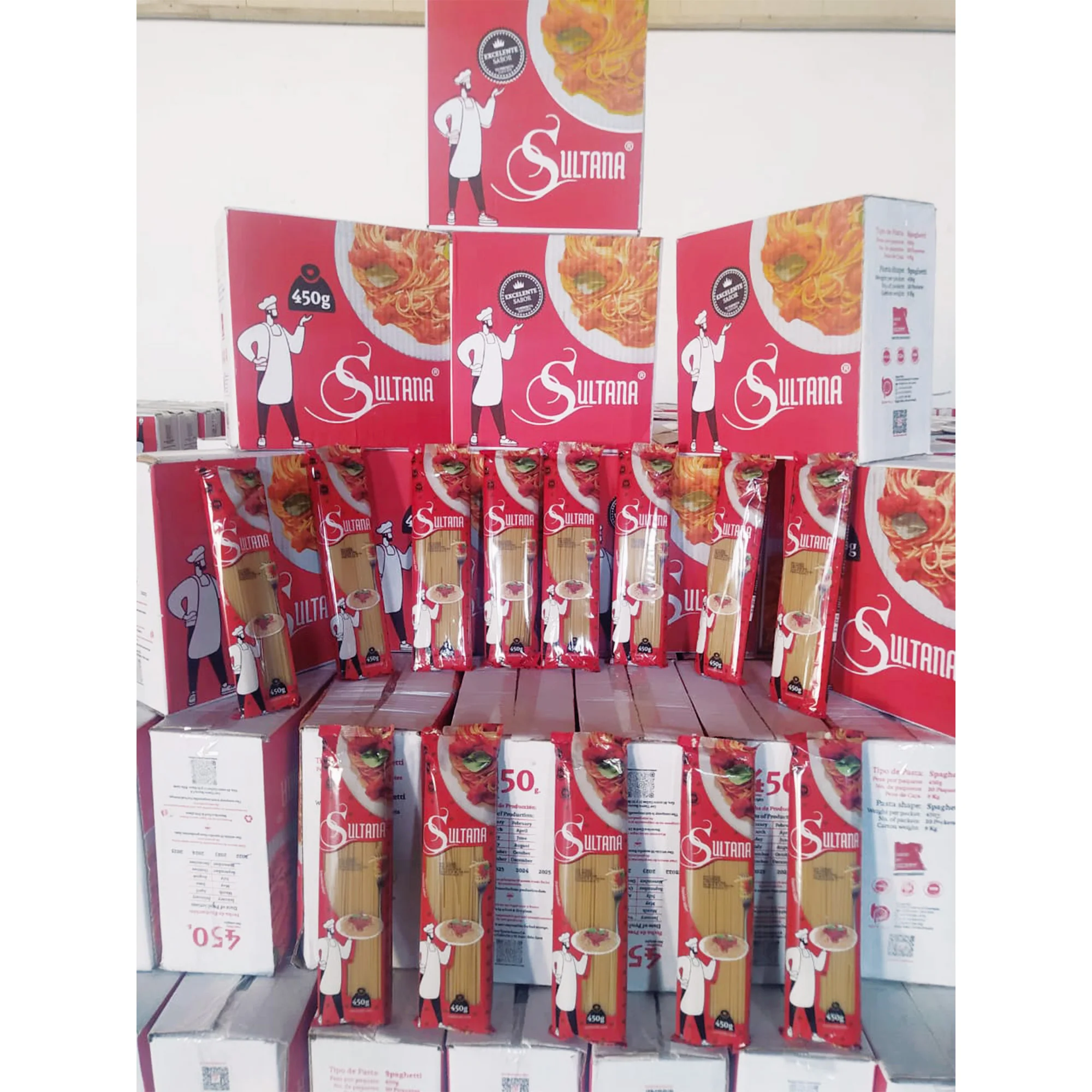 Make Any Recipe with Sultana 450g high quality Spaghetti certificates available ISO 9001 and HALAL Wholesale Egyptian Production