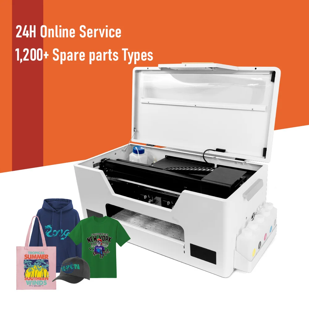 New R1390 DTF Zoomjet A3 Inkjet Printer with Heat Press Machines DTF RIP Software for Epson for own Use and Printing Shops