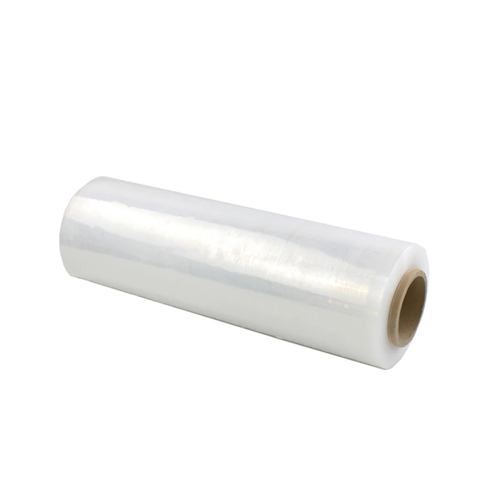 High Quality LLDPE Transparent Hand Wrap Roll Plastic Packing 300 Meters Stretch Film