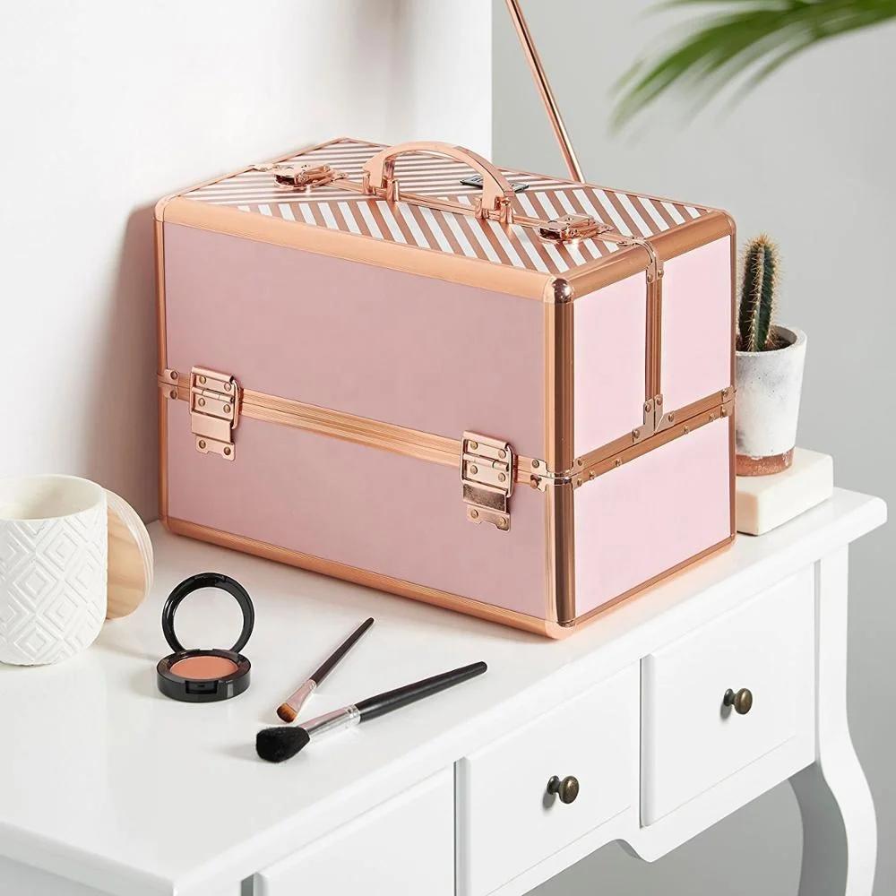 Aluminum Frame Make-up Boxes Makeup kit storage make up box