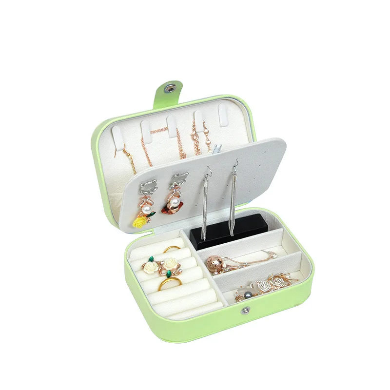 Wholesale Custom LOGO Doubles Layer Luxury PU Jewelry Box For Necklace Bracelet Ring Earring High Quality