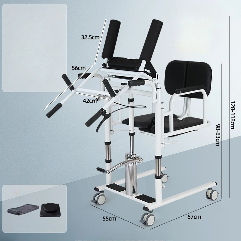 Wholesale Hydraulic Assisted Standing Lifter Transport Chair Bedridden Paralyzed Elderly Care Artifact Walker Rollator