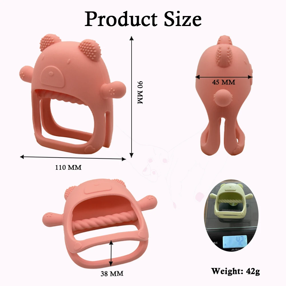 Chinese Manufacturers Baby Teething Toys Silicone Gloves Prevent Falling Teethers Meet Sucking Needs