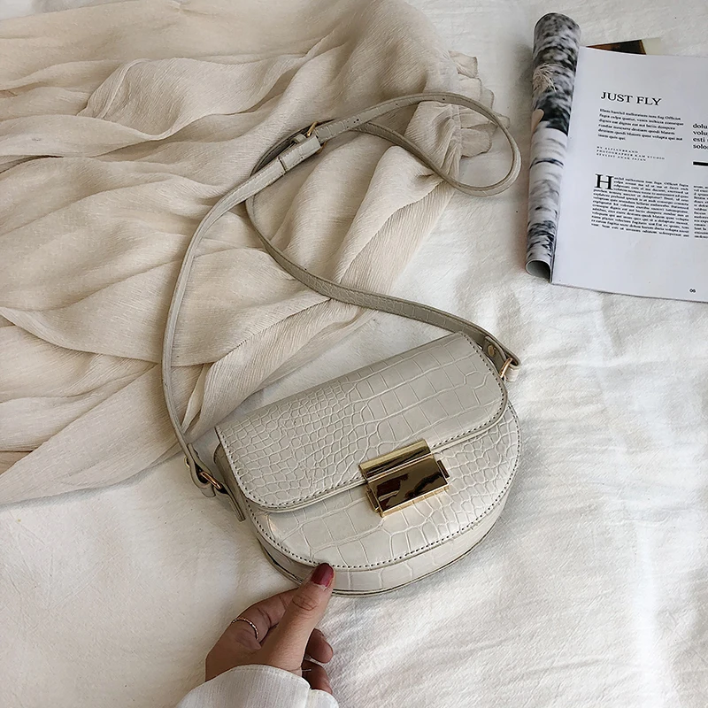 Manufacturer supply fashion crocodile pattern lady mini tote cross body bag
