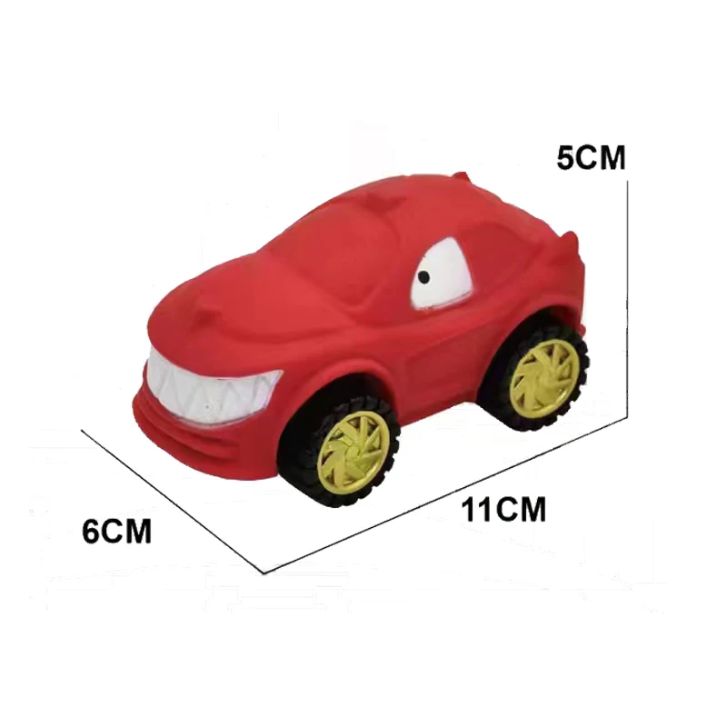 QS New Design Kids Cartoon Soft Glue Friction Car Toys 2 Style Packing Fidget Animal Shape Stretch Dcompression Vehicle Toys