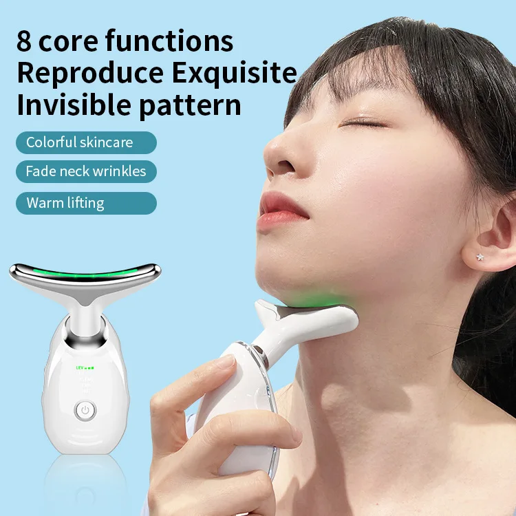 LANCHENG Crossing Explosion Model Home Beauty Neck Instrument Photon Skin Rejuvenation Face Import Massage Instrument