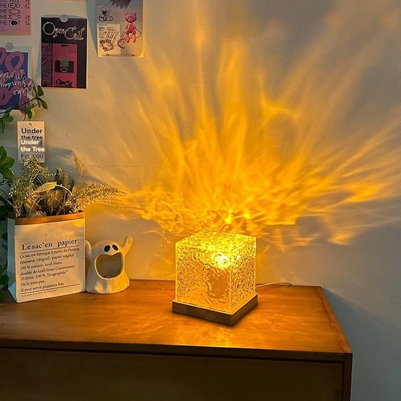 Hot Sale  New LED Dynamic Aurora Nebula Star Night Lamp Water Wave Light Bedside Decorative Light
