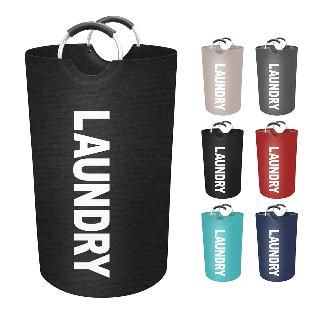 90L Large Laundry Basket Freestanding Waterproof  Collapsible Folding Tall Clothes Hamper for Dorm Home  Laundry Hamper