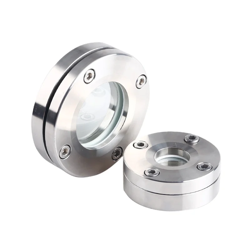 304 316 Sanitary Stainless Steel Clamp Sight Glasses Flat Welded Flange Glass Sight Glasses