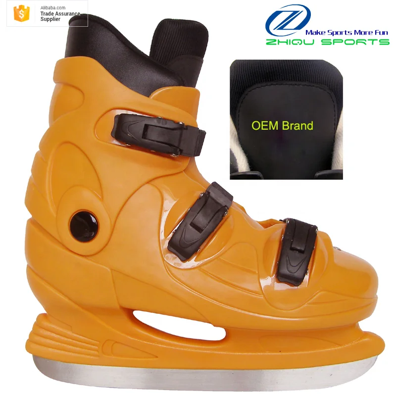 Custom hard shell ice skating shoes rink shoes anti-water comfortable lining Ice hockey Skates Shoes