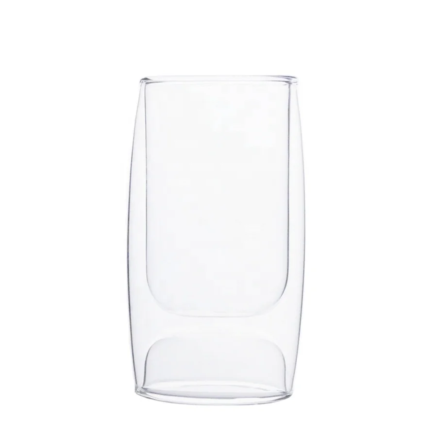 Unique Double Wall Cup Custom Creative Double Mouth Glass Cups Insulated Coffee Tea Water Mugs