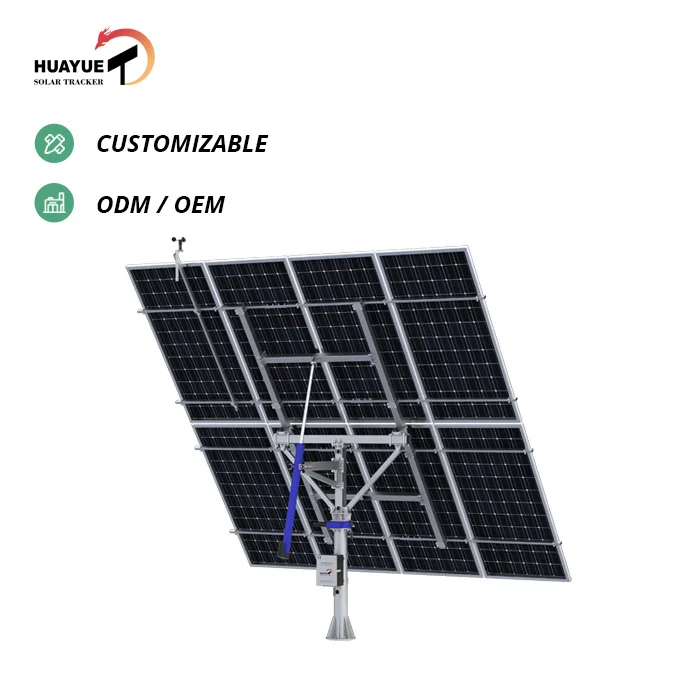 Huayue solar tracker-5KW HYS-8PV-144-LSD dual axis sun solar tracker solar tracking system solar panel sun tracker