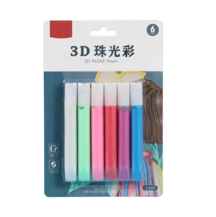 Permanent Fabric Paint With Fluorescent, Glow in the Dark, Glitter, Metallic Colors for Clothing, T-Shirt, Glass