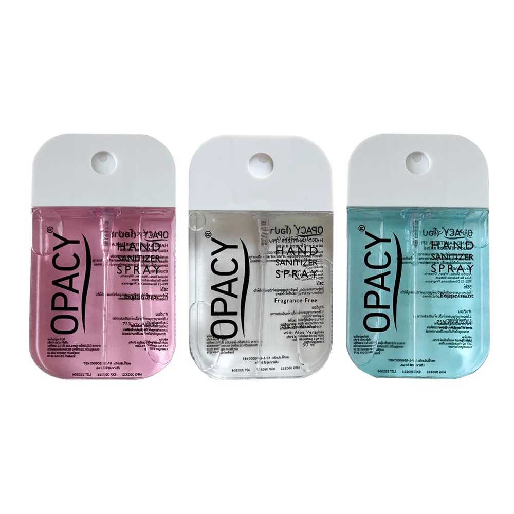 Custom 20ml 38ml 45ml 50ml Anti bacterial Scented Hand Sanitizer Pocket Spray