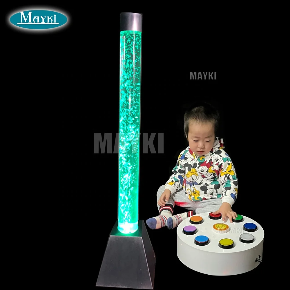 indoor decoration led color changing water bubble column app control sensory bubble tube lights