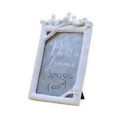 Custom creative resin photo frame branch with bird for home decor or gifts