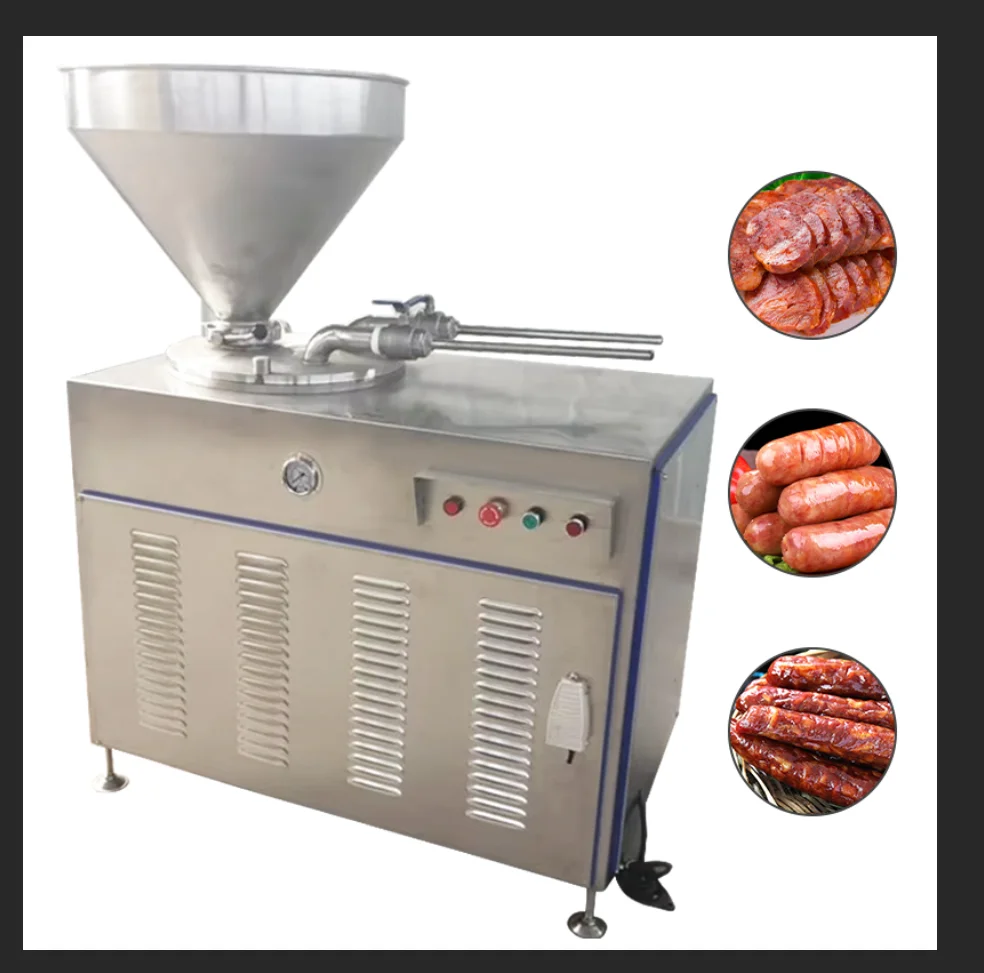 Fully automatic stainless steel hydraulic single tube Electric Commercial sausage making machine / Automatic Sausage Stuffere /