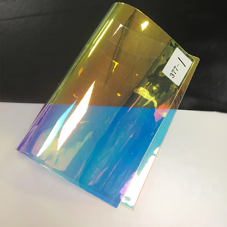 PVC Iridescent Dichroic Book Cover Material Soft Glitter Film