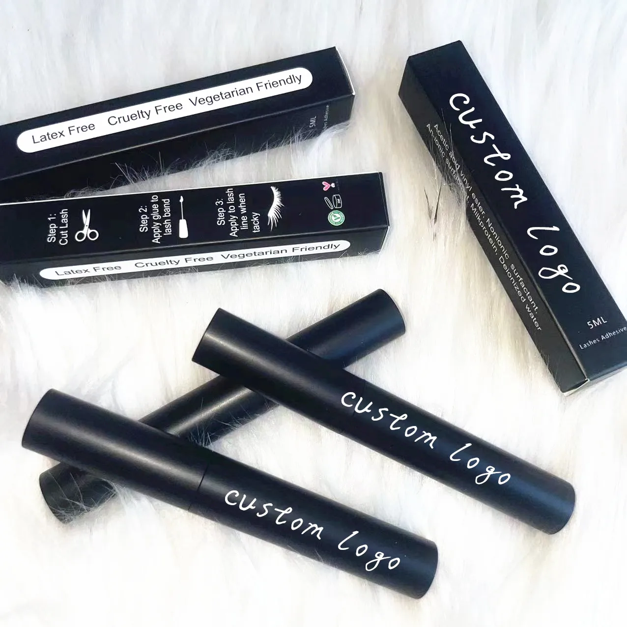 Waterproof eyelash glue wholesale custom lash glue pen Strong and sticky lash glue for strip lashes