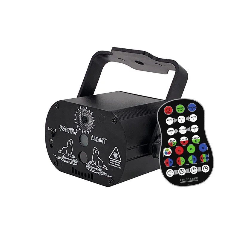 Outdoor Multifunctional sound active remote control small stage lights for ktv dj disco