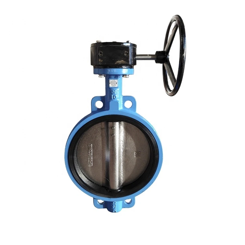 Wafer Gear Type Cast Iron Ductile Iron  DIN PN16 Wafer Type Butterfly Valves with ss di disc