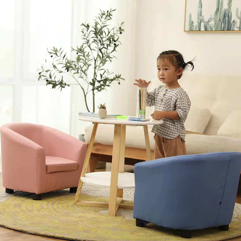 
OEM Baby Single Seat Children Sitting Seat Leather Chair Couch Mini Kids Sofa 