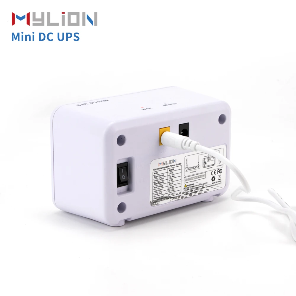 Mylion Mini DC Uninterruptible Power Supply MU68 12V 3A 12000mAh Mini DC UPS Battery Backup Unit for WiFi Router ONT ONU Gateway