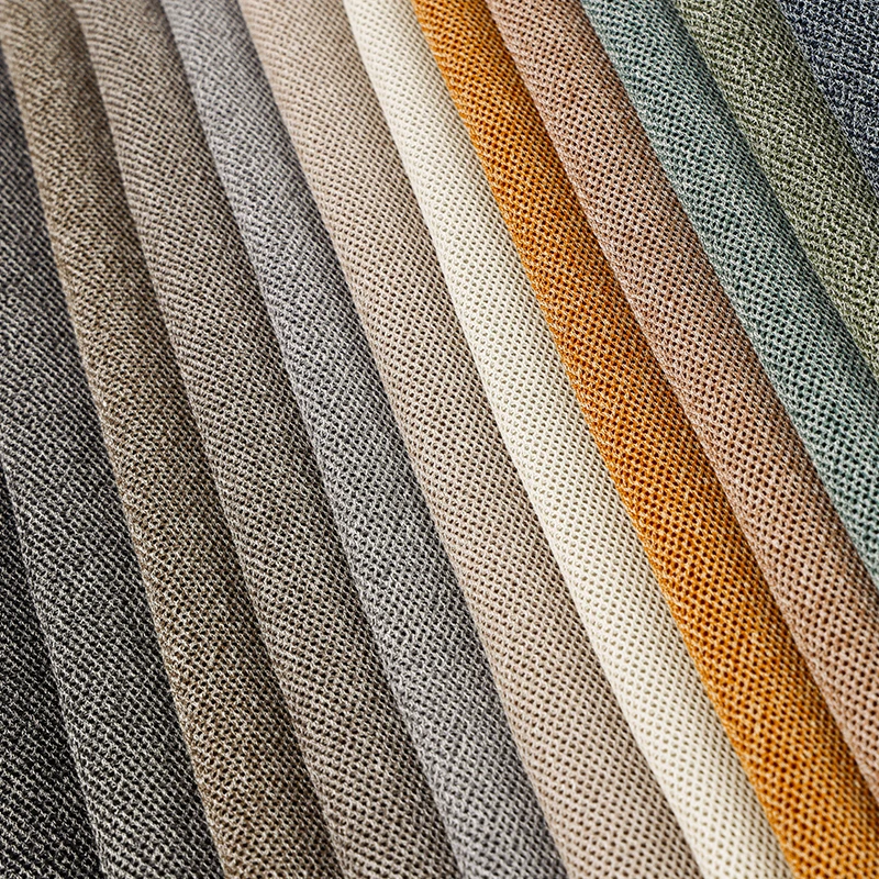 2025 New European Style Warp Knitting Breathable 3D Spacer Mesh Flax Furniture Fabric Jute Sofa Materials Fabric Roll In China