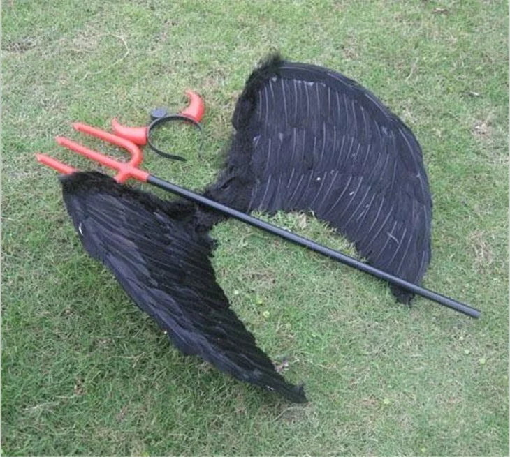 Hot sale Handcraft Angel Feather Wing For Wedding Party Show Cosplay Costume Decoration for Children and Adult Black