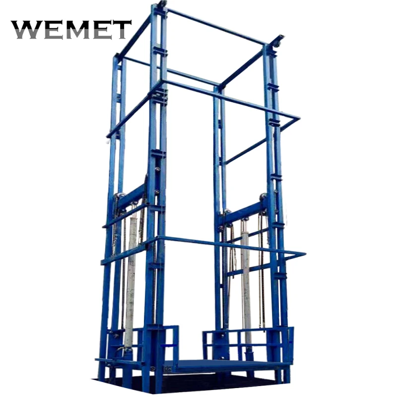 Guide rail hydraulic cargo lift goods elevator price for sale