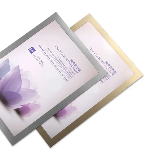 
Family Company Information Introduction License Wall mounted photo frame with magnet,magnetic sticker fridge 