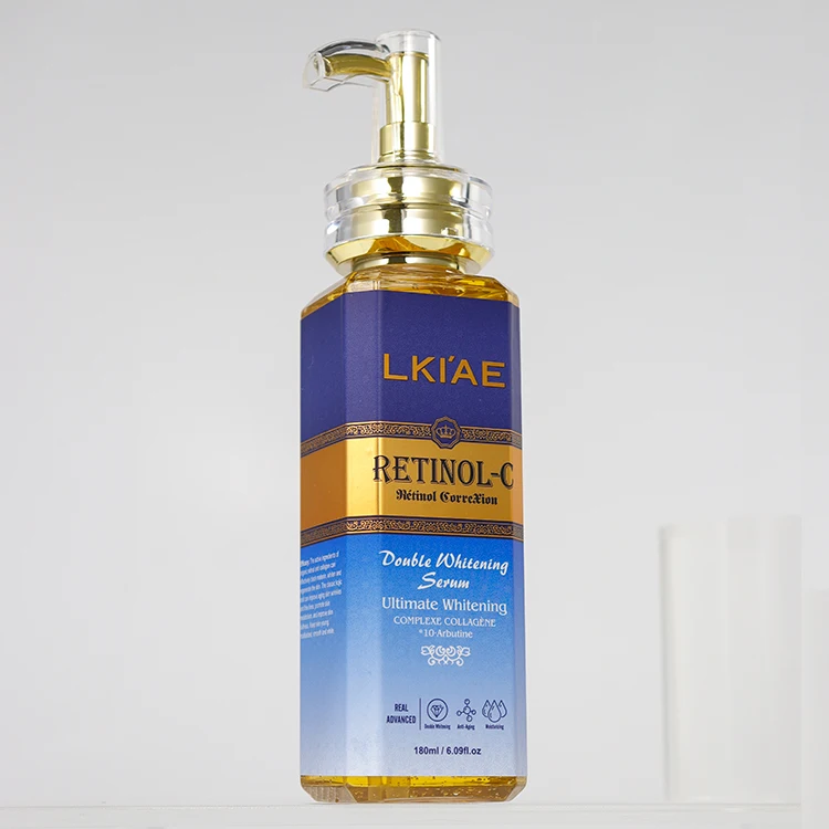 LKIAE 180ml glow boost luster whitening vegan retinol anti aging smoothing skincare collagen 5 in 1 facial serum