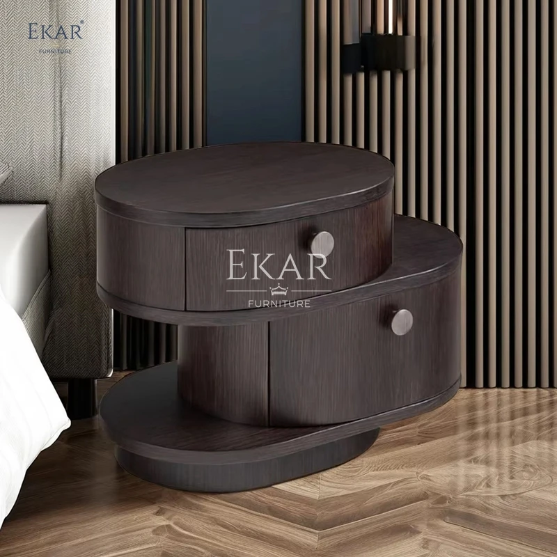 Sleek Modern Wooden Bedside Table with Practical Storage Solutions for Bedroom Living Room Hotel or Home Bar