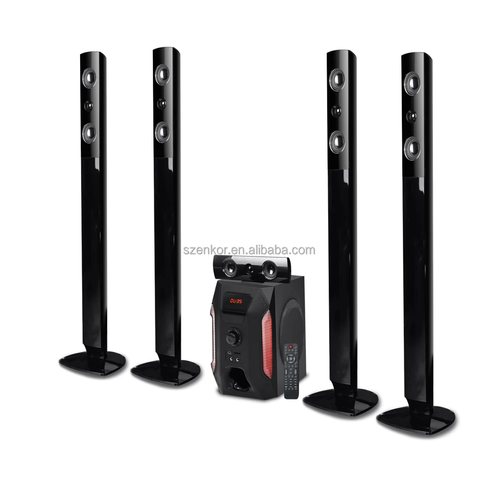 5.1 speaker USB TF FM BT Aux remote Led Display for home theatre system KTV good quality fashion