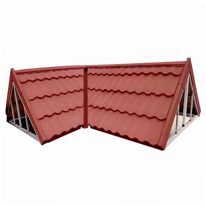 Durably Coated Flat Colored Stone Metal Roof Tiles Building Materials with Aluminium Clay Hotel Construction Roofing Solutions