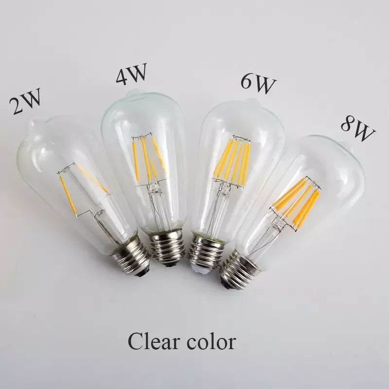 filament edison led bulb ST64 2w 4w 6w 8w antique filament light bulb 220v e27edison style vintage led filament bulb