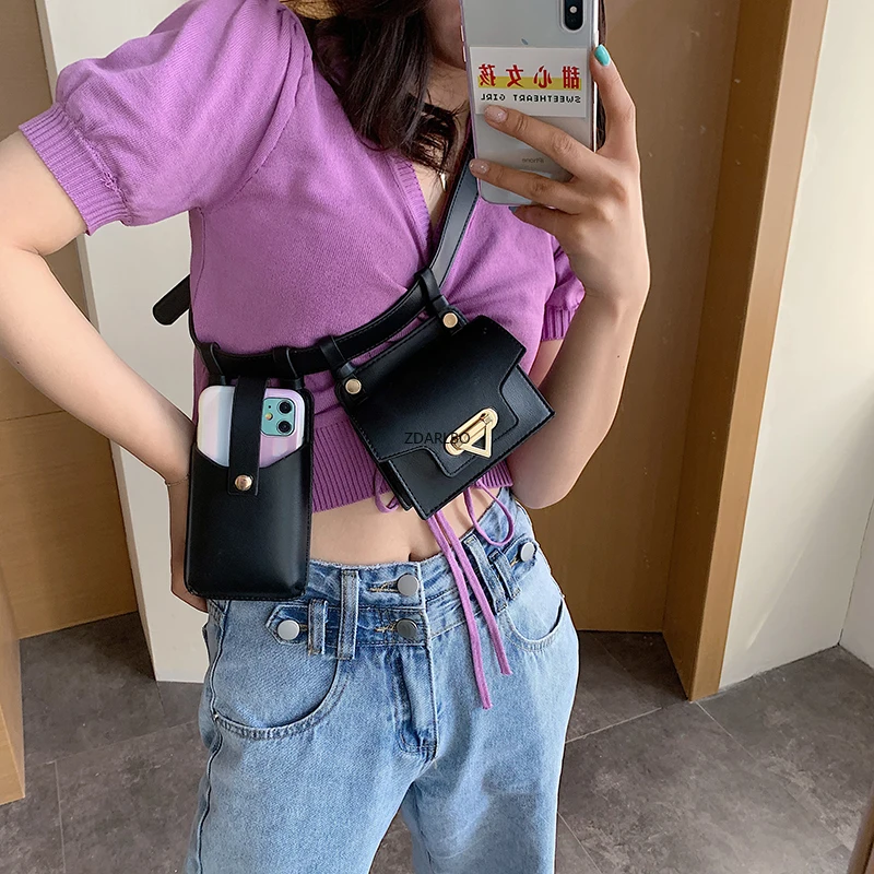 
High Quality Women Waist Bag Luxury Designer Belt Bag Leather Flap Fanny Pack Shoulder Crossbody Chest Bag Hip Purse 