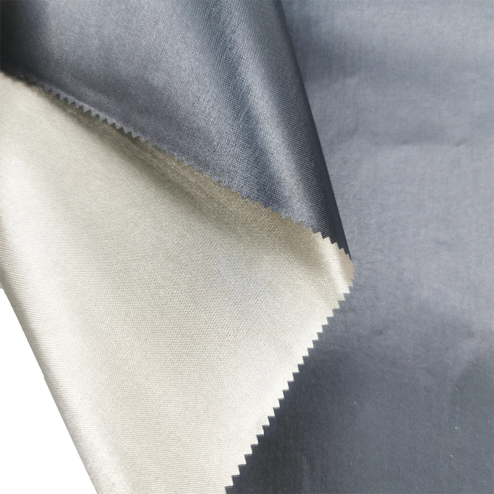 Black Metalized taffeta conductive fabric for gloves emf blocking copper woven fabric (1600224128045)