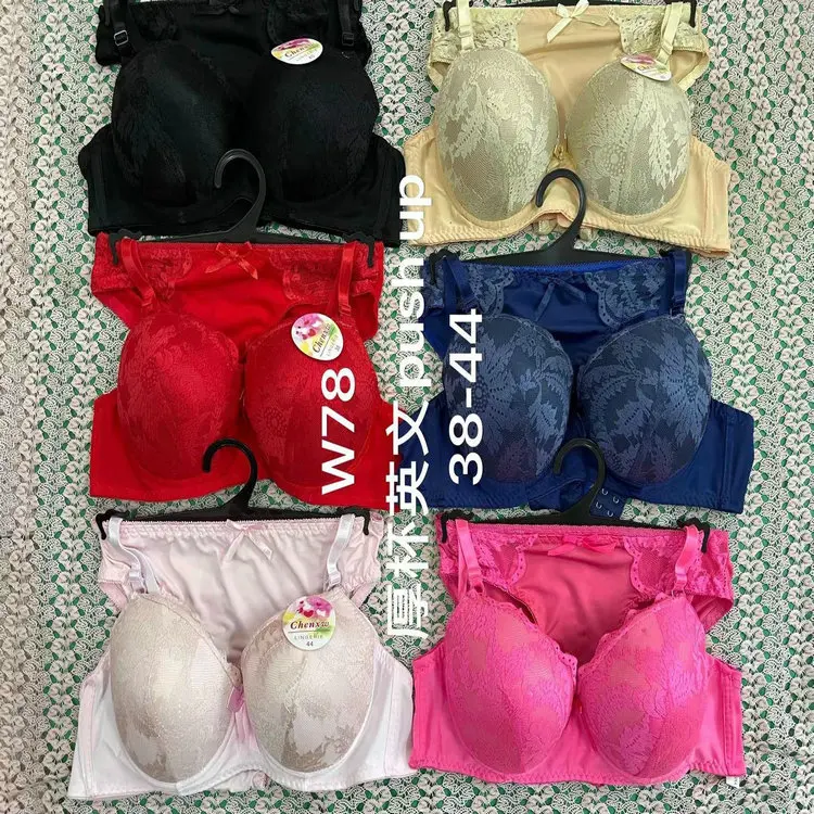 1.45 Dollar Model XYT018 With 38-44 C Cup Real Photos All Colors Ladies Little Foam Ladies Plus Bra Set