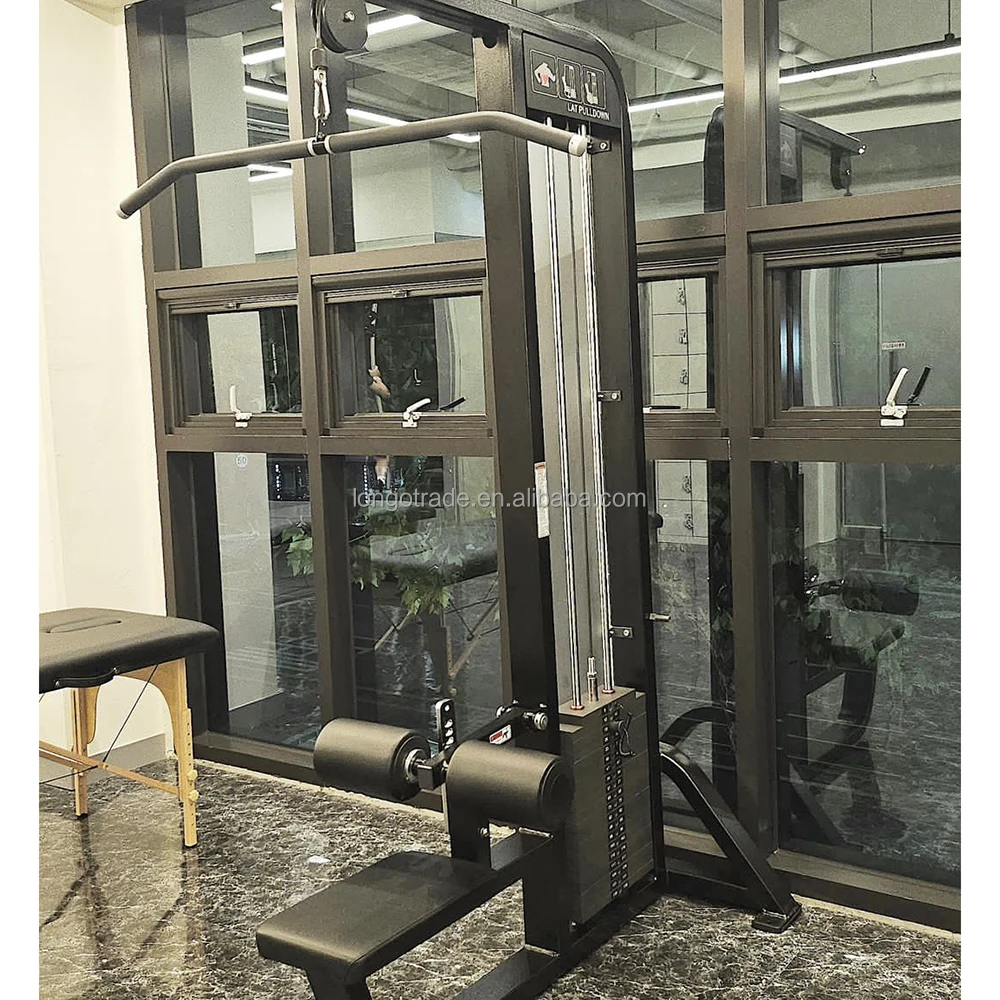 Wholesale Price OEM Commercial Professional Pin Loaded Selection Pully System Back Muscle Trainer Seated Lat Pulldown Machine