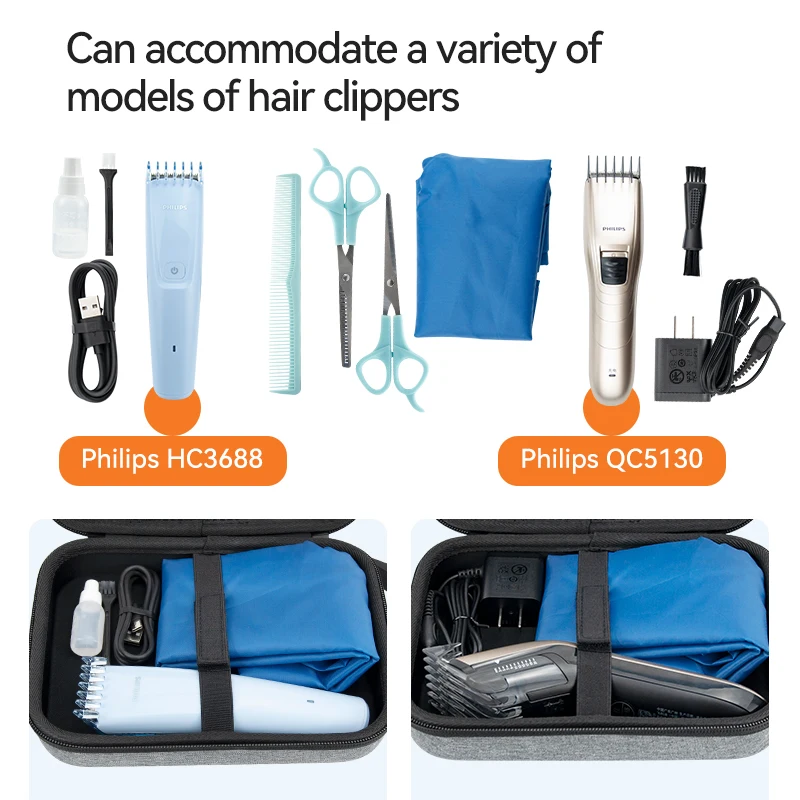 household Barber Bag Hairdressing Tools Storage Carrying Case Hard Carry Travel storage box for PHILIPS hair clipper