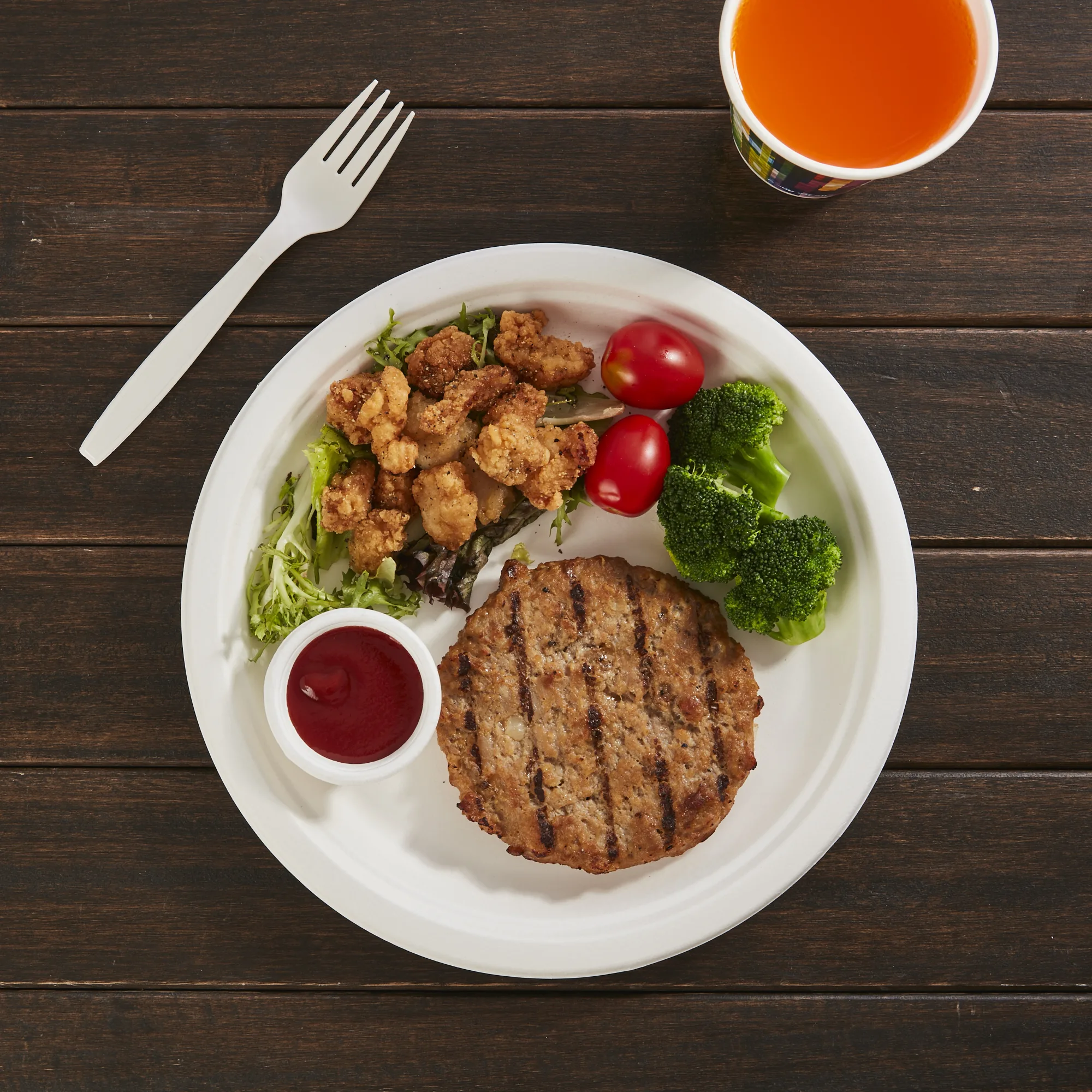 PFAS-free   Big Round Paper Compostable Paper  Custom Paper Plates Disposable