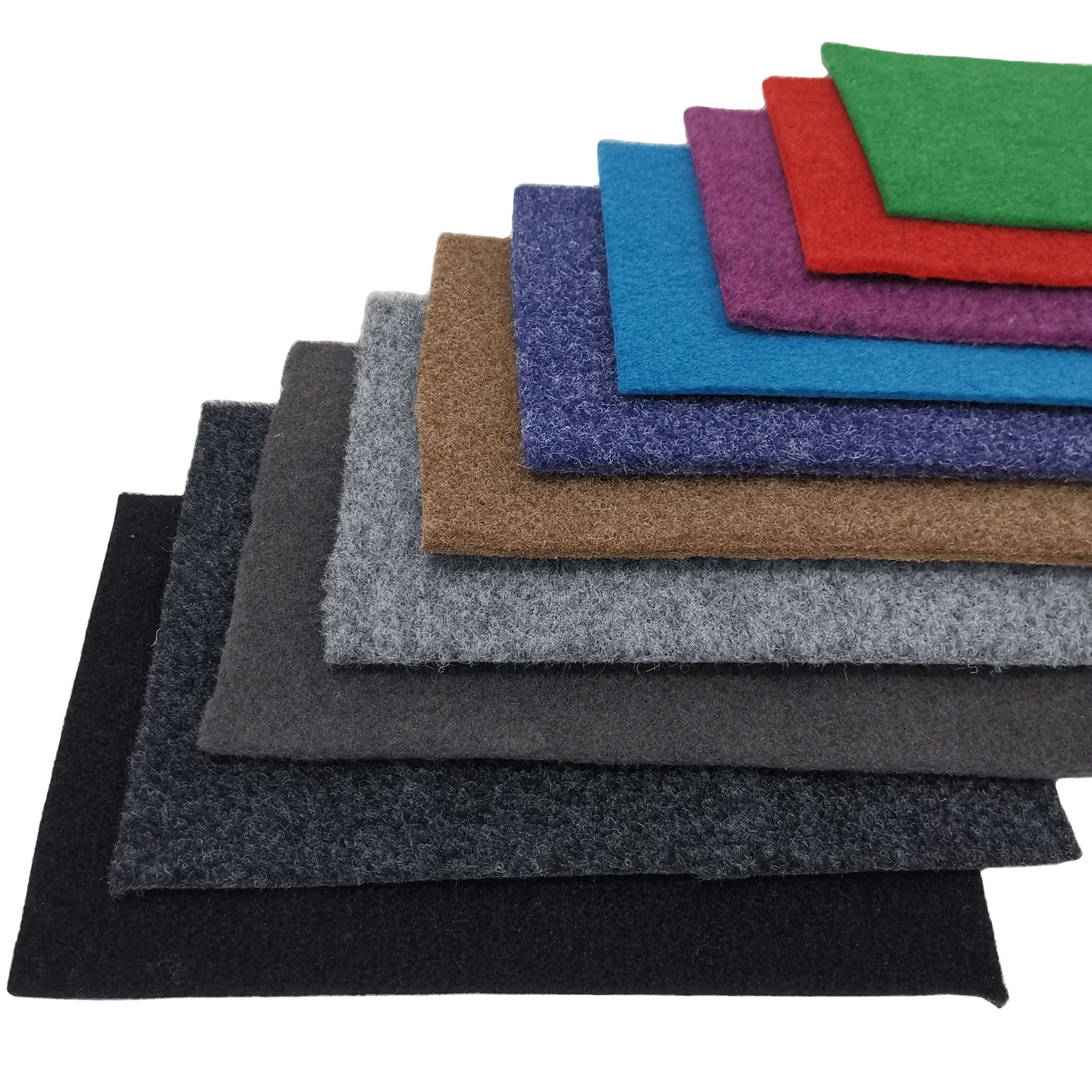 Современный дизайн, цветной фетровый красный полиэфирный велюровый нескользящий напольный ковер для выставки