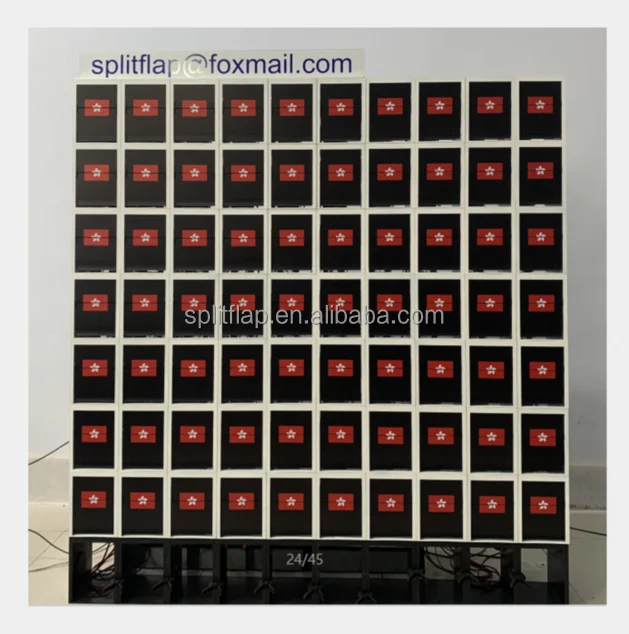 airport terminal information display board split flip flap billboard