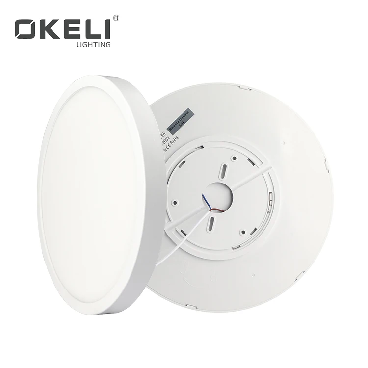 OKELI 24w 28w 38w 48w Modern Design Ultra Thin Round Remote Dimmable Led Ceiling Light