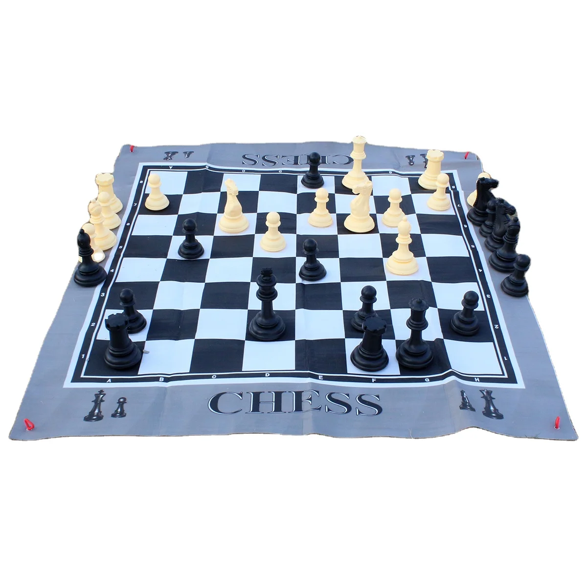Outdoor Waterproof board games Chess Set Checks 6ft chess board plastic 10 inch tall king pawns